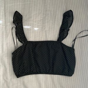 Forever 21 black & white polka dot top